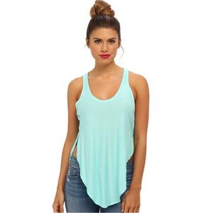NWT FREE PEOPLE RACERBACK SILO TANK - BRIGHT CORAL